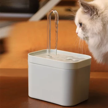 חתול מזרקת מים אוטומטי מסנן חשמלי אילם חתול שותה קערה 1.5 ליטר תמחזר Filtring שתיין לחתולים לחיות מחמד מתקן המים