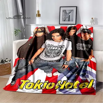 טוקיו הוטל פלנל, שמיכה להקת רוק קישוט הבית רכות השמיכה בחדר השינה מיטה ספה נסיעות קמפינג תרמי הלבן
