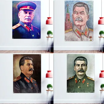 יוסף ויסריונוביץ ' סטלין מהפיכה קומוניסטית דגל קיר אמנות פוסטר שטיח המועצות הרוסית CCCP תעמולה ציורית