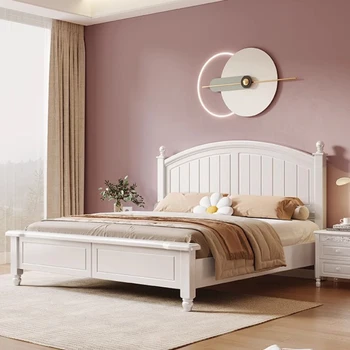 יוקרה גינה מיטות תינוק לבן מודרני בגודל קינג היופי Kawaii עץ, מיטות דאבל אחסון מבוגרים Camas Dormitorio הביתה רהיטים