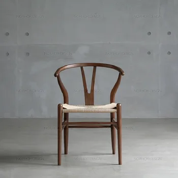 כיסא עץ מינימליסטי יהירות מרגיע נורדי האוכל כיסא בעיצוב מודרני Cadeiras דה בג ריהוט יפני