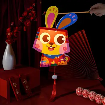 מבריק עמיד פנסים סיניים שנה חדשה קישוט פנס Led מנורה בעבודת יד בסגנון סיני הדרקון ארנב אריה על אמצע הסתיו