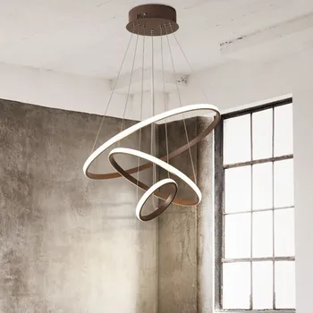 מודרני טבעת תליון אור השילוב תלויה מנורת חדר שינה סלון מטבח ללמוד מדרגות קישוט הבית תאורה הברק