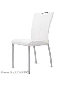 מודרני מינימליסטי האוכל כסא מזדמן בבית המלון מסעדת האוכל הכיסא מעצב משענת עור רך תיק האוכל הכיסא