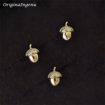 מוצק זהב 9K אלון עגיל זהב 9k נשים תכשיטים מינימליסטי עדין עגילים להכתים Resistan תכשיטים יפים