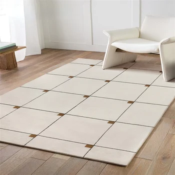 מינימליסטי-גיאומטרי שטיחים בחדר השינה החלקה ליד המיטה שטיחים קישוט הבית בסלון שטיח גדול קשמיר טרקלין השטיח