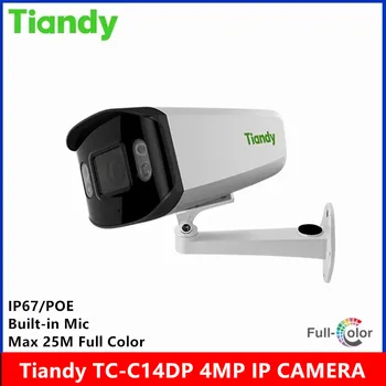 מקורי Tiandy מותג TC-C14DP 4MP לבנות מיקרופון IP67 לבנות ב-4 אור לבן 24 שעות צבע מלא וידאו מצלמת ip