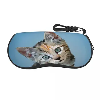 נייד משקפי שמש תיק חמוד ראש חתול משקפי שמש במקרה רך משקפיים קופסה עם מים רוכסן למשקפיים מקרה