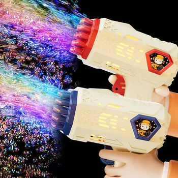 נפץ 23-חור מלאך מכונת הבועות חשמלי בועה אקדח משחקים לילדים צעצוע אקדח בועות