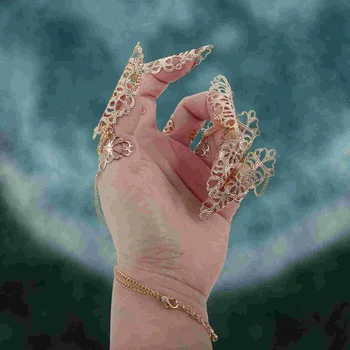 נשים צמידים גותי נשים עושות יד תחפושות, אביזרים ברזל שרשרת מיס תכשיטים האצבע
