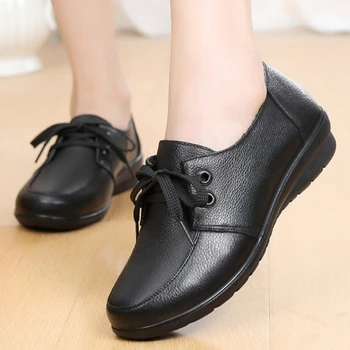 נשים רכות הבלעדי נעליים מזדמנים סתיו משקל תחרה בוהן עגול נעלי החלקה נעלי הליכה Zapatillas דה Mujer