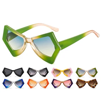 נשים שיק Fasihon Oversize גדול מסגרת סדיר פרפר עיצוב הגנת UV משקפי שמש משקפי מותאם אישית לוגו גוונים משקפי שמש