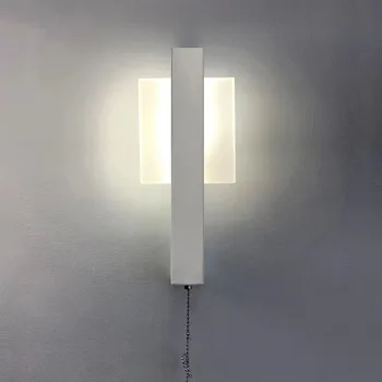 סביב כיכר LED מנורת קיר עם מתג 6W חדר שינה סלון הנורדית המודרנית קיר אור במעבר ללמוד לקרוא מנורות קיר מנורות קיר