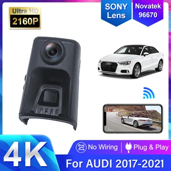 עבור אאודי A4 A4L A6 c7 2017 2018 2019-2021 4K קדמי ואחורי 4K שמצלמת הרכב עבור רכב מקליט מצלמה Dashcam WIFI רכב DVR הקלטה