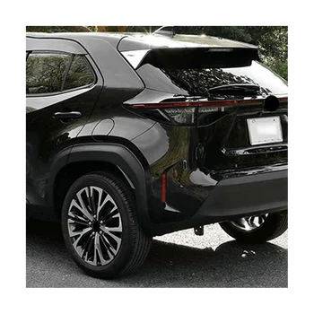 עבור טויוטה יאריס לחצות 2020 2021 המכונית Chrome שרירי הבטן החיצוניים בצד החלון האחורי ספוילר משולש לכסות לקצץ