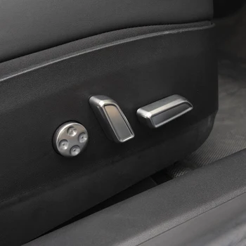 עבור טסלה מודל 3 2017-2022 הפנים אביזרים 6Pcs המכונית כוונון מושב כפתור לקצץ כיסוי מגן קישוט לקצץ מדבקה