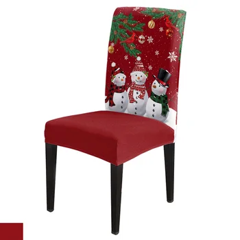 עץ חג המולד שלג פתיתי שלג הכסא כיסוי מתיחה אלסטי חדר האוכל הכיסא לכיסוי ספנדקס התיק על הכיסא במשרד