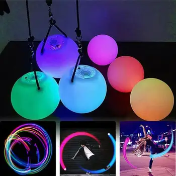 פולטות אור צבעוני להעיף כדור יצירתי כיף LED אור להעיף כדור חיצונית הורה-ילד צעצועי ספורט ריקוד אביזרים פלאש כדור
