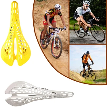פלסטיק קל משקל אופניים אוכף MTB כביש אופני הרים מושב אוכף PVC כרית רכיבה על אופניים עכביש ארגונומי חלול אוכף חלקים