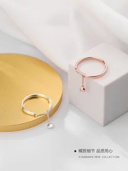פשוט וחלק שרשרת טבעת עבור נשים עם הצורה הטבעית, אופנתי ומותאם ההגירה טבעת מתכווננת תכשיטים