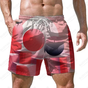 קיץ גברים חדשים של מכנסיים ורודים אלמנט תפרים 3D מודפס של גברים מכנסיים קצרים מזדמנים גברים של מכנסיים מגמת אופנה גברים תחתונים