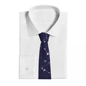 קלאסי עניבה לגברים משי Mens עניבות חתונה מסיבה עסקית למבוגרים צוואר עניבה מזדמן שמי הלילה עם כוכבים לקשור