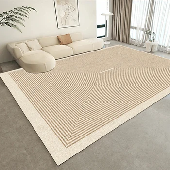 קרם שטיחים לסלון גדול בגודל השטיח פס עיצוב ספה שולחן קפה שטיח הרצפה הביתה השינה טרקלין גדול השטיח Tapete פארא סאלאס