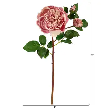 רוז פרחים מלאכותיים (סט של 6), סגול