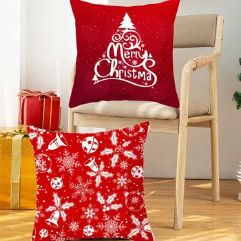 רקמה דפוס עצי חג המולד תפאורה חג המולד אספקה חג המולד הכרית מכסה הספה הספה במקרים הכרית, כרית צד