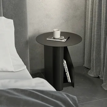 שחור השידה ליד המיטה מודרני מינימליסטי קטן יצירתי שידות לילה ספה שולחן צד האור יוקרה שולחנות קטנים שולחן עבור חדר השינה