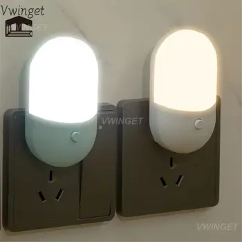 שני צבעים אלחוטי, תאורה Plug-in מתג חיישן תנועה מנורת לילה עבור חדר שינה מטבח ארון ארון חיסכון באנרגיה ניתן לעמעום