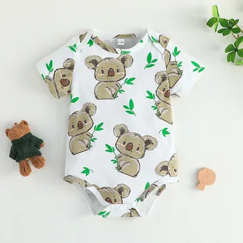 תינוקות בנים בנות שרוול קצר מצויירת קואלה רומפר עבור התינוק בגדי גוף עבור נערות צעירות ילדה חולצות תינוק 6 חודשים ילדה