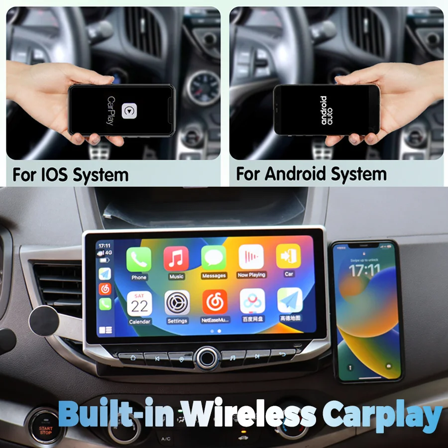 10.88 אינץ Qled מסך 2DIN אוטומטי אנדרואיד הרדיו ברכב נגן מולטימדיה Carplay GPS עבור מרצדס בנץ Smart Fortwo 2005 - 2011-2015 - 1