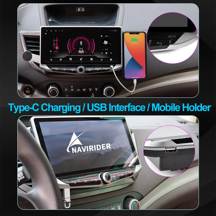 10.88 אינץ Qled מסך 2DIN אוטומטי אנדרואיד הרדיו ברכב נגן מולטימדיה Carplay GPS עבור מרצדס בנץ Smart Fortwo 2005 - 2011-2015 - 4