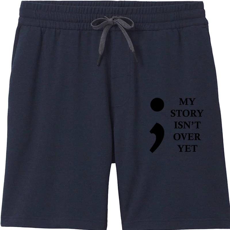 2019 קיץ אופנה מזדמנת גברים פנאי מכנסיים קצרים הסיפור שלי עוד לא נגמר דיכאון פסיק מודעות מכנסיים קצרים מכנסיים קצרים Mens Wome - 0