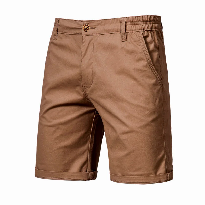 2023 גברים מכנסיים קצרים בקיץ כותנה התיכון המותניים זכר מקרית עסקי גברים מכנסיים מודפסים ביץ 'למתוח' ינו קלאסי מתאים קצר Homme - 2