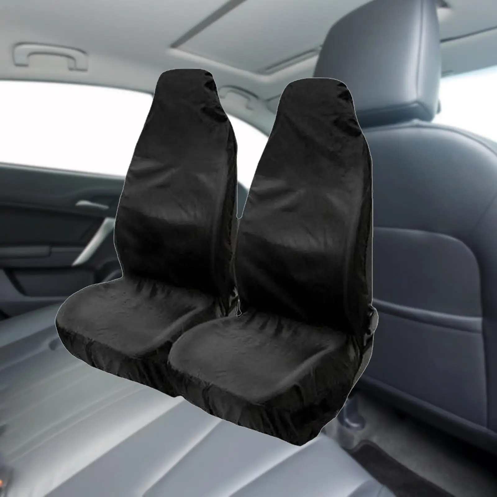 2x אוטומטי כיסוי מושב סט כרית מושב מכסים עם שקית אחסון Dustproof קל להגנה כיסוי מושב מגן עבור רכב שטח - 3