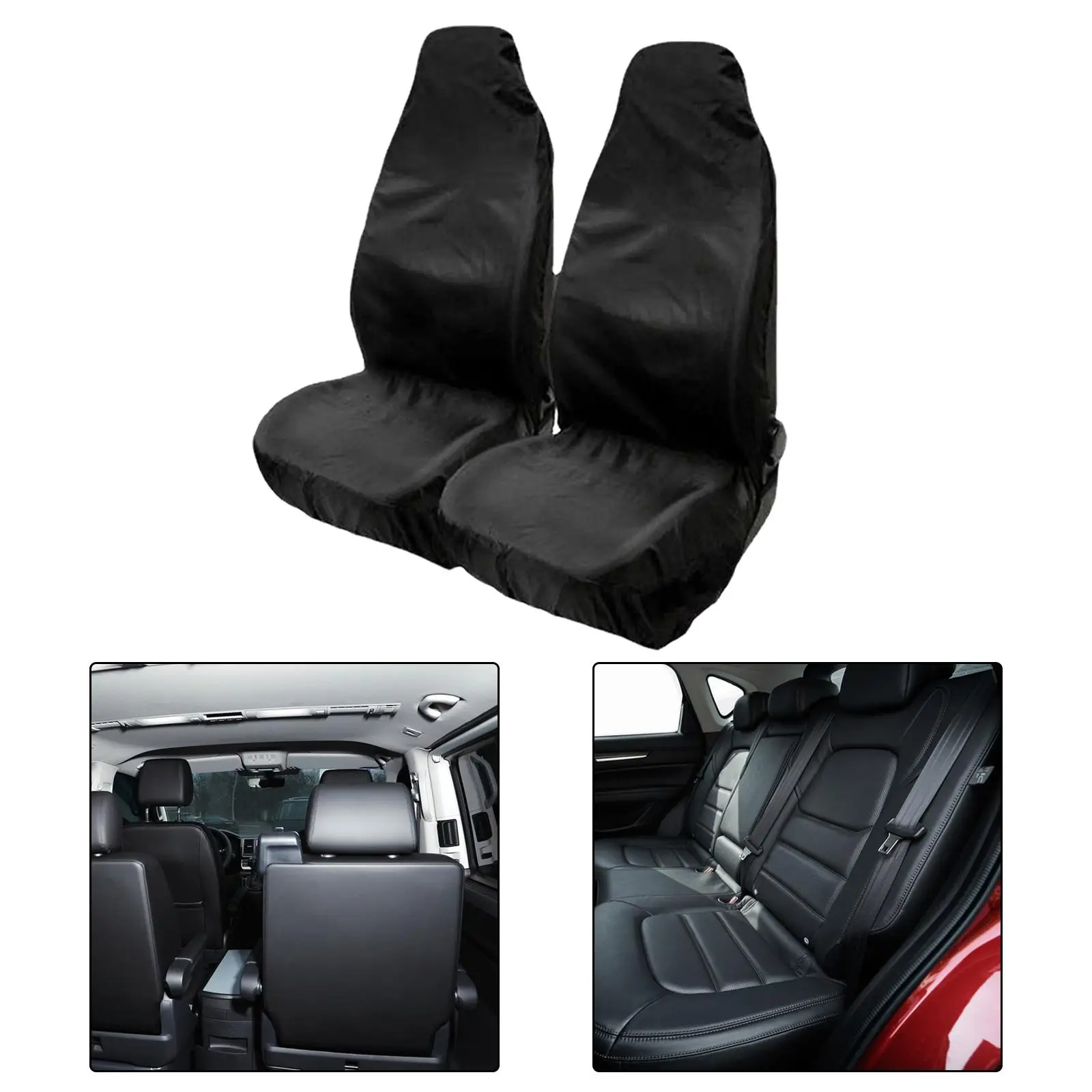 2x אוטומטי כיסוי מושב סט כרית מושב מכסים עם שקית אחסון Dustproof קל להגנה כיסוי מושב מגן עבור רכב שטח - 4