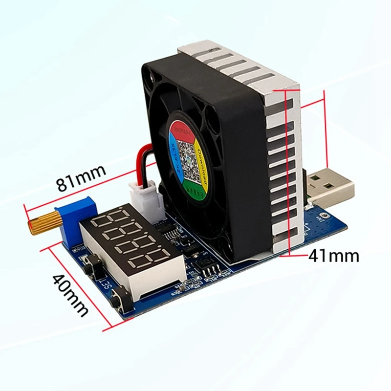 35w אור USB חכם אלקטרוני עומס טסטר דיגיטלי תצוגה מתכוונן מד המתח זרם קבוע אייג ' ינג נגד מתח - 5
