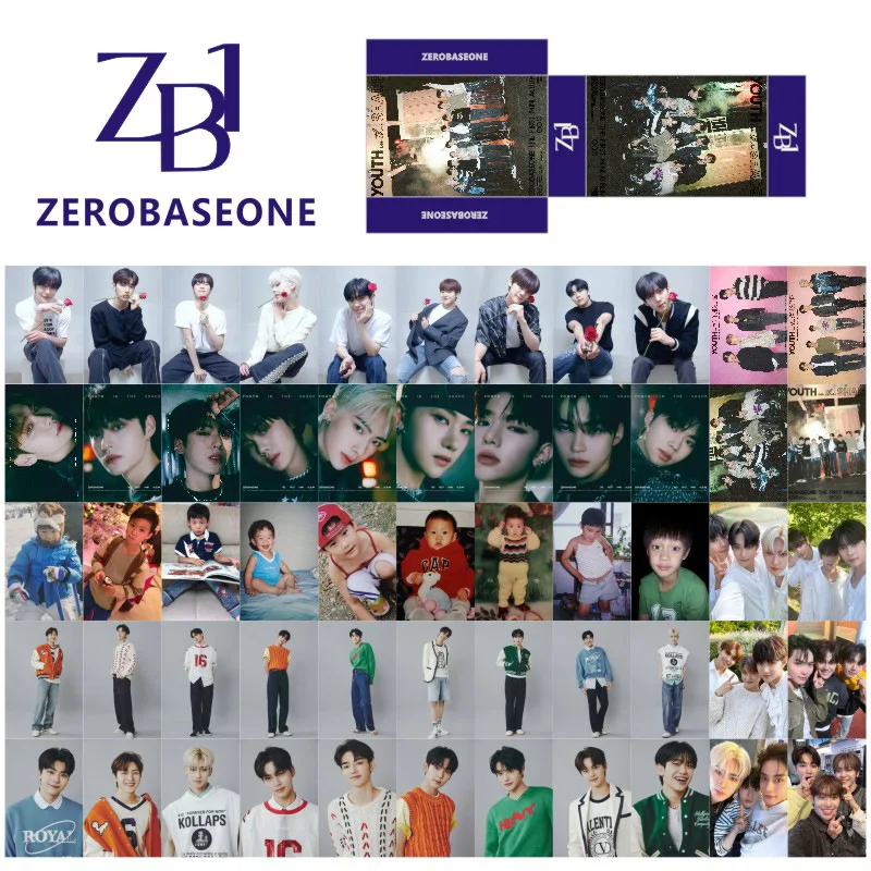 55Pcs/סט Kpop ZB1 האלבום החדש נוער בצל Lomo קלפים, Photocards ZEROBASEONE הדפסת תמונה גלויה Zhanghao ריקי אוהדים מתנות - 3