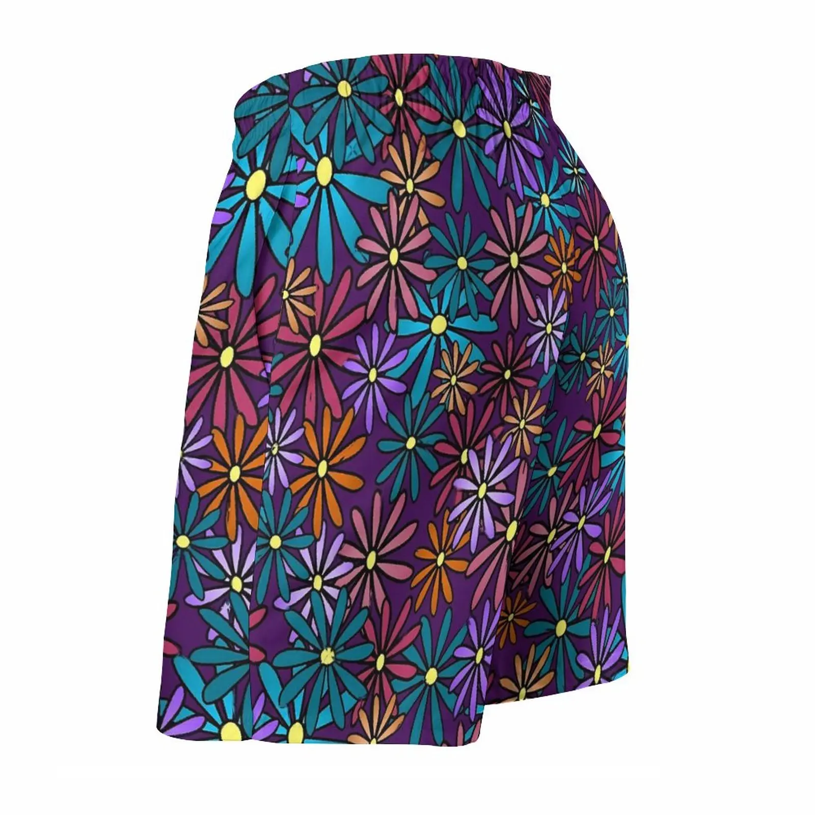 Ditsy פרחוני מכנסי גלישה קיץ פרח הדפסה חוף הוואי מכנסיים קצרים של הגברים ספורט כושר יבש מהירה מותאם אישית בגד ים - 3