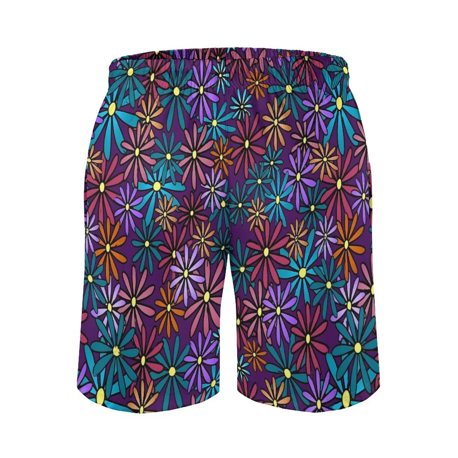 Ditsy פרחוני מכנסי גלישה קיץ פרח הדפסה חוף הוואי מכנסיים קצרים של הגברים ספורט כושר יבש מהירה מותאם אישית בגד ים - 4