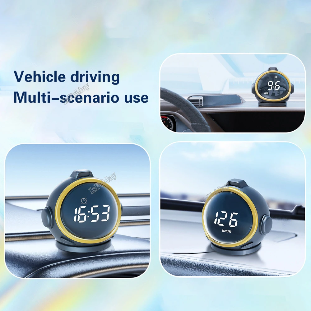 GPS לרכב האד תצוגה עילית GPS + ביידו מד מהירות דיגיטלי LED להדגיש מסך גובה הנחיות מתאים לכל רכב - 2