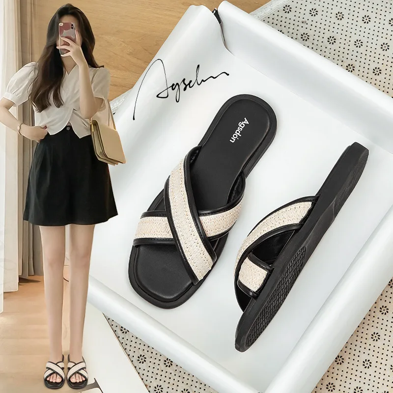 M237 Augushideng baotou נעלי נשים החיצון ללבוש 2023 הקיץ החדש עדין פיית סגנון אופנה מולר יחיד נעלי מגמה - 3