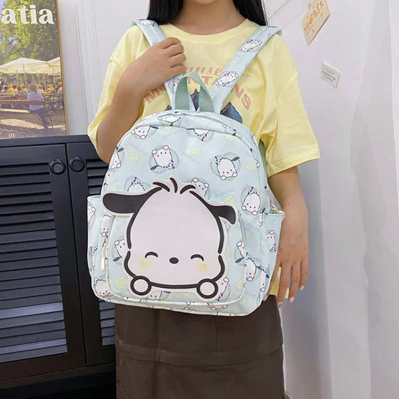 Sanrio מלודי Kuromi תיק כתף גודל ילקוט חמוד כפול כתף תלמידים הילדים לטיול תרמילים קטנים - 1