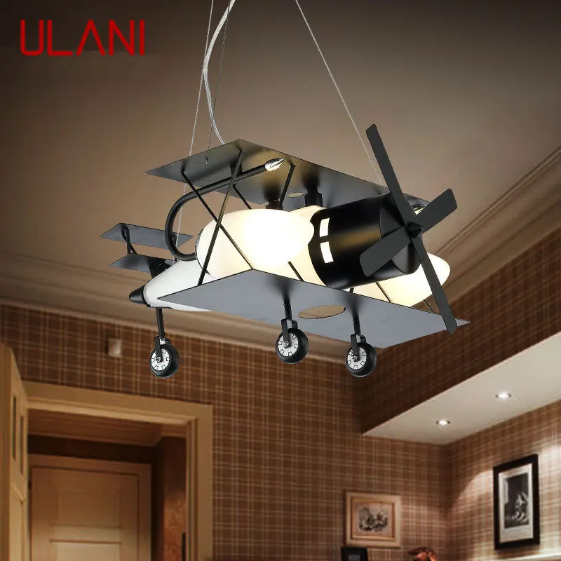 ULANI ילדים מטוס תליון מנורה LED מודרנית יצירתית אופנה קריקטורה אור על עיצוב הילדים השינה בגן - 0