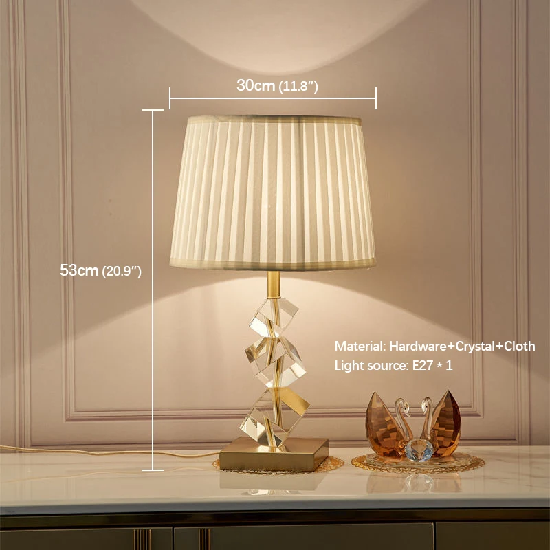 אניטה עכשווי קריסטל מנורת שולחן LED בציר פשוט יצירתי ליד המיטה שולחן אור הביתה סלון עיצוב חדר השינה - 4
