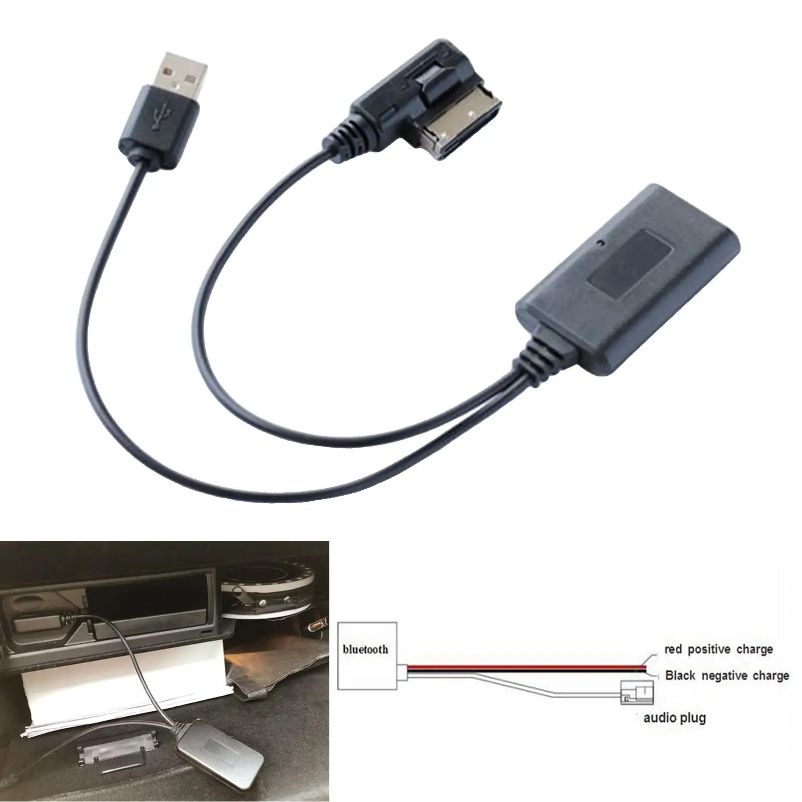 המכונית בשביל כבל אודיו מתאם Bluetooth מוסיקה ממשק USB מתאים A8 אאודי Q7 - 0