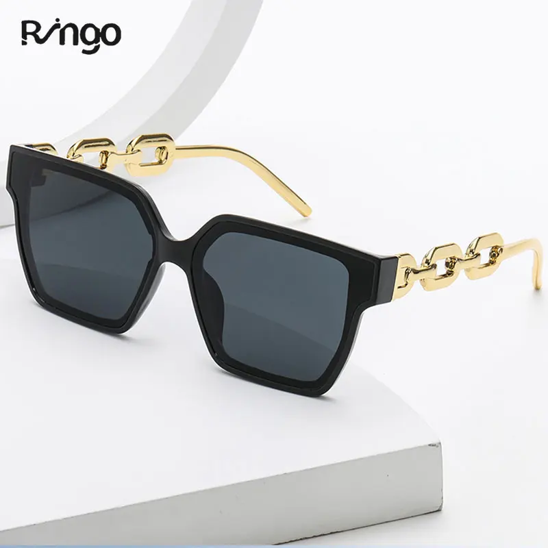 יוקרה משקפי שמש נשים עיני חתול גוונים Famale רטרו מעצב מותג משקפי מתכת זהב שרשרת UV400 משקפי שמש Gafas דה סול - 4