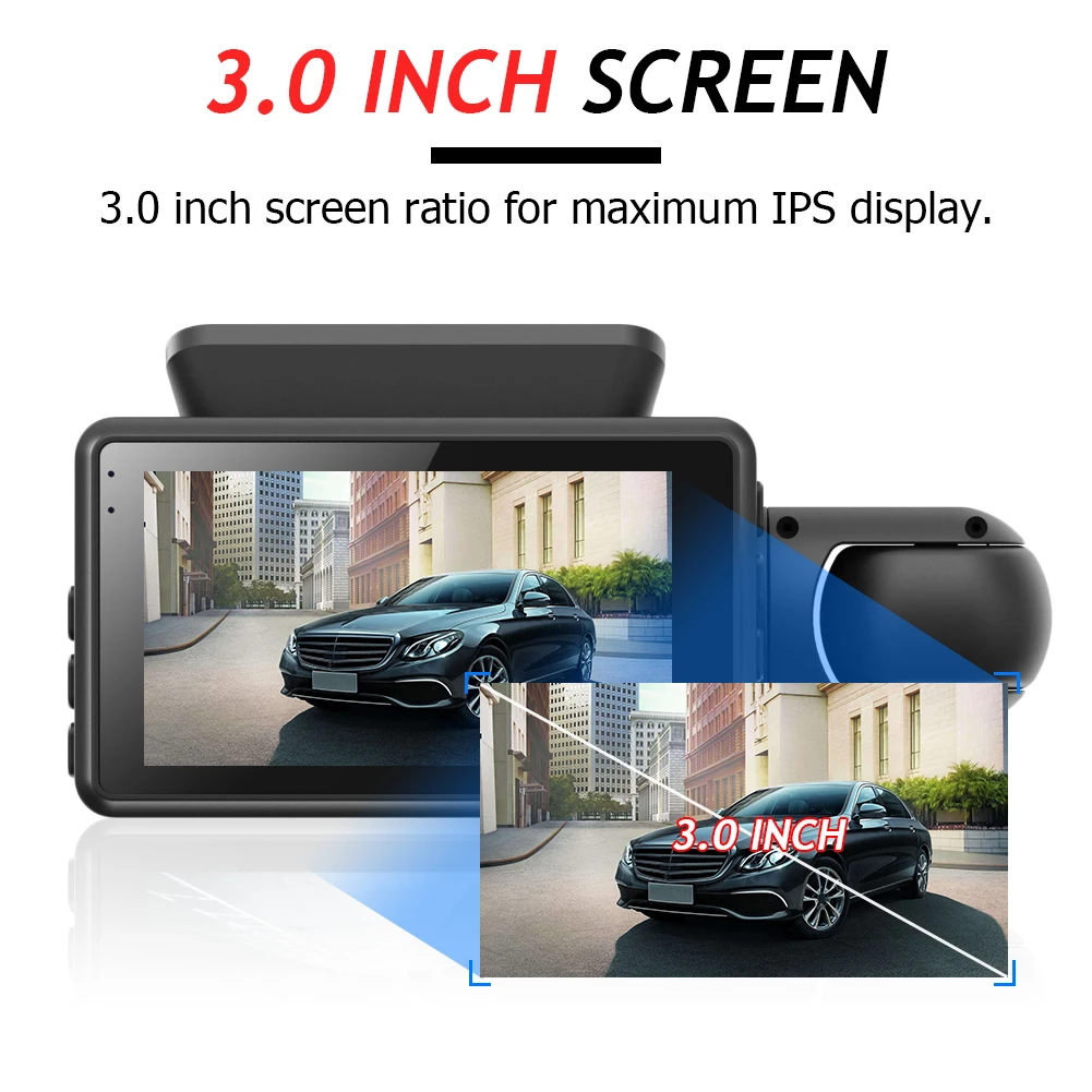 כפול עדשה Dash Cam עבור מכוניות הקופסה השחורה Full HD 1080P לרכב מקליט וידאו עם WIFI ראיית לילה G-חיישן Dashcam Dvr מצלמה רכב - 4